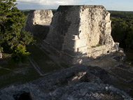 Temple I in Becan's East Plaza - becan mayan ruins,becan mayan temple,mayan temple pictures,mayan ruins photos